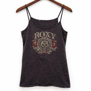 Vintage Y2K 2000s Roxy Graphic Spaghetti Strap Cami Tank Top Size XS